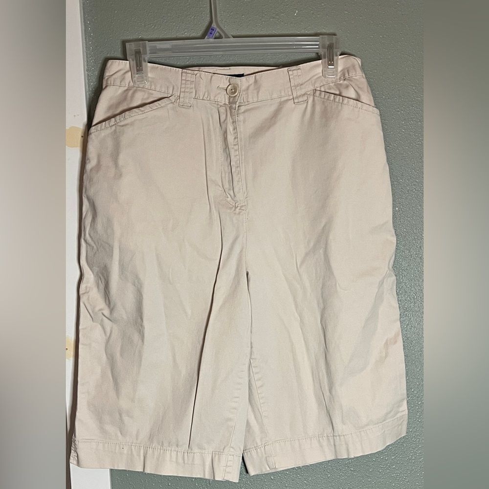Karen Scott Petites Beige Bermuda Walking Shorts Size 10P